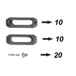 Kit 12 Plastiche Colorate Per Passanti BIANCO - AC1186-BI