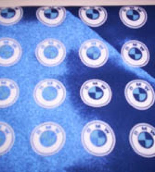 Foulard Blu Stampato BMW -  Cm 72X72 - Polyestr