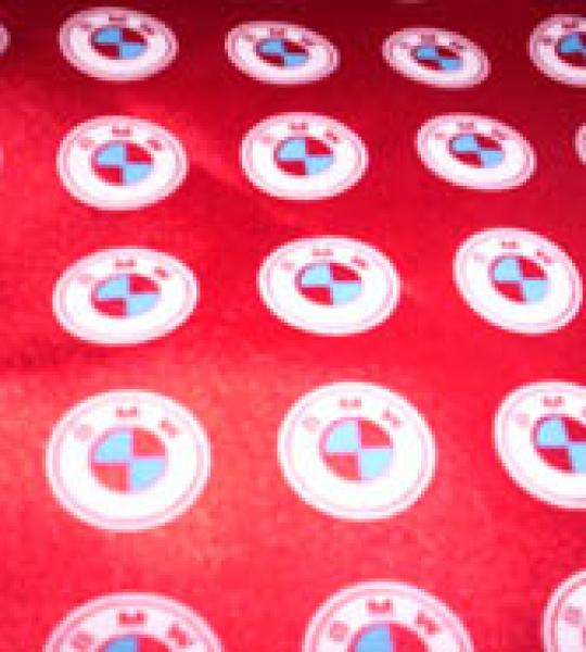 Foulard Rosso Stampato BMW Cm 72X72