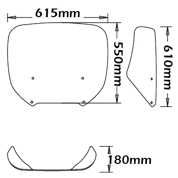 Cupolino Alto Per Bmw K1200 Lt 1993-2003 TRASPARENTE - sc926-T